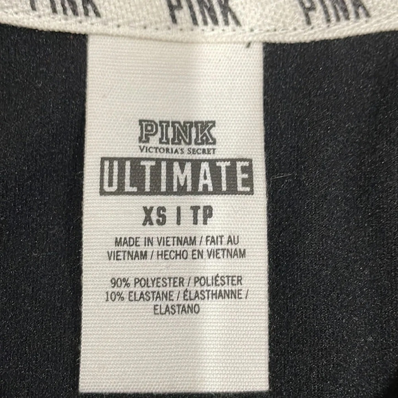 NWOT PINK Victoria’s Secret Ultimate Quarter Zip Pullover Logos Top XS - Picture 12 of 16